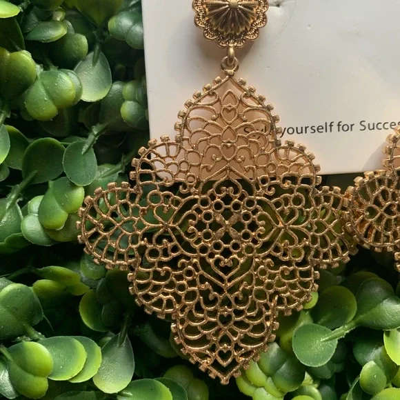 Park Lane “CORALIE” Intricate Gold Earrings - Picture 5 of 10